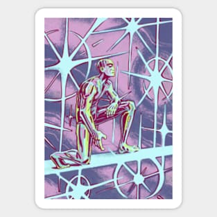 silver surfer in marvel space Sticker